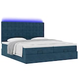 thumbnail of vidaXL Ottoman-Bett mit Matratzen & LEDs Dunkelblau 180x200 cm Samt