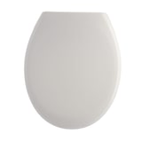 thumbnail of Abattant WC avec frein de chute et déclipsable en polypropylène Blanc et Acier Inoxydable