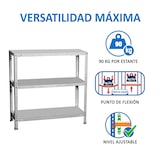 thumbnail of SimonRack Metallregal mit Schrauben 900x1000x400 mm, 3 Böden, 100 kg Biegepunkt, Verzinkt - Comfort