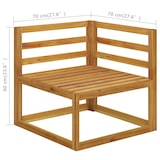 thumbnail of vidaXL 6-tlg. Garten-Lounge-Set mit Auflagen Creme Massivholz Akazie
