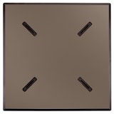 thumbnail of Tisch 60 cm in Taupe und 2 Sessel aus Metall in Taupe