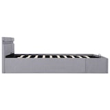 thumbnail of vidaXL Bett mit Bettkasten Hydraulisch LED Hellgrau Stoff 180x200 cm