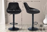 thumbnail of Barhocker FALON - Samt Schwarz 46x49x83 cm Schwarz | Barstuhl Mit Lehne Drehbar Tresenhocker Tresenstuhl Kneipenhocker Kneipenstuhl