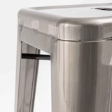 thumbnail of Lot de 4 tabourets de bar en acier gris mat