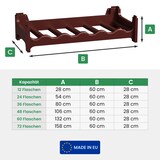 thumbnail of ARTECSIS Weinregal stapelbar Kunststoff für 72 Flaschen, stabiles Flaschenregal für Gastronomie und Lagerraum, erweiterbare Weinlagerung, Braun