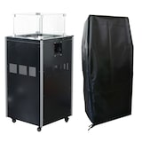 thumbnail of Heizstrahler FUEGO Gasheizstrahler Terrasse Terrassenfeuer Feuerstelle Heizpilz 8kW mit Rollen in schwarz