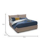 thumbnail of Dmora Doppelbett Jasmine, Containerbett mit Kunstlederbezug, 100% Made in Italy, Frontöffnung, inklusive Matratze Cm 160x200, Turteltaube