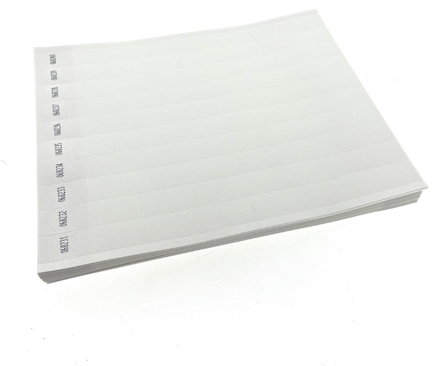 CombiCraft weiße Einlassbänder, 1000 Stück - 10 Blätter à 248x19mm - zum Selbstdrucken