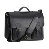 thumbnail of Ruitertassen Lehrertasche Leder 3 Fächer Schultasche Aktentasche schwarz Damen Herren 40x30cm