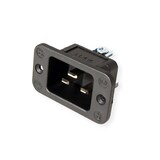 thumbnail of BACHMANN Kaltgeräteeinbaustecker IEC320 C20, schwarz, Thermoplast,Schraubanschluss