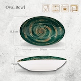 thumbnail of Wilmax Schale oval 30x19,5 cm Grün Porzellan WL-669541/A