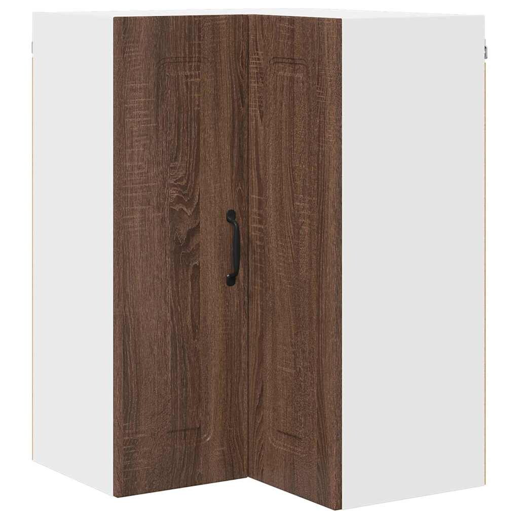 vidaXL Küchenwandschrank mit Regal Braun Eichen-Optik 57 x 57 x 80 cm