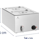 thumbnail of Royal Catering Bagnomaria - 600 W - 2 GN 1/2 - Rubinetto di scarico