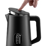 thumbnail of KLAMER Edelstahl Wasserkocher mit Temperatureinstellung 40-100°C, Warmhaltefunktion, mattschwarzes Kaltgehäuse, doppelwandiger 1,5L Teekocher mit 180…