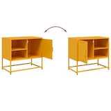 thumbnail of Helloshop26 - Mueble de TV multimedia estantería para TV aparador para TV comedor salón dormitorio amarillo mostaza 68 x 39 x 60,5 02_0027671