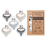 thumbnail of 8 Glasherzen 4cm Christbaumschmuck Weihnachtskugeln Weihnachtsbaumschmuck creme