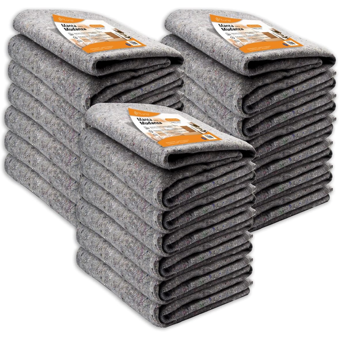 Manta para Mudanza, 1,5 x 2 MT, Protege Tus Muebles de Golpes y Traslados, Manta Reutilizable, Manta Mudanza, 3,6mm de Espesor - Ofituria (18 ud)