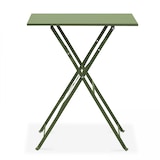 thumbnail of Table de jardin pliante bistrot en acier vert cactus - Oviala