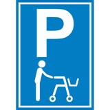 thumbnail of Rollator Parkplatz Aufkleber Gehwagen Gehhilfe A6 (105x148mm)