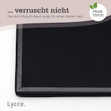 thumbnail of Lycce Bankauflage BLAU Klemmkissen gepolstert - mit 1 Leiste für Sitzbank ab Tiefe 35cm  - zb. für Gastraum, Stühle, Bänke etc.