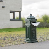 thumbnail of Relaxdays Standbriefkasten Antik, britisches Design, rostfreies Aluminium, HBT: 101x34,5x31 cm, Säulenbriefkasten, grün