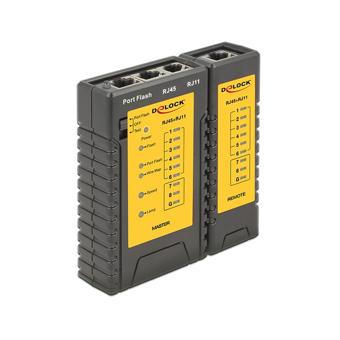Delock Kabeltester RJ45 / RJ12 + Portfinder