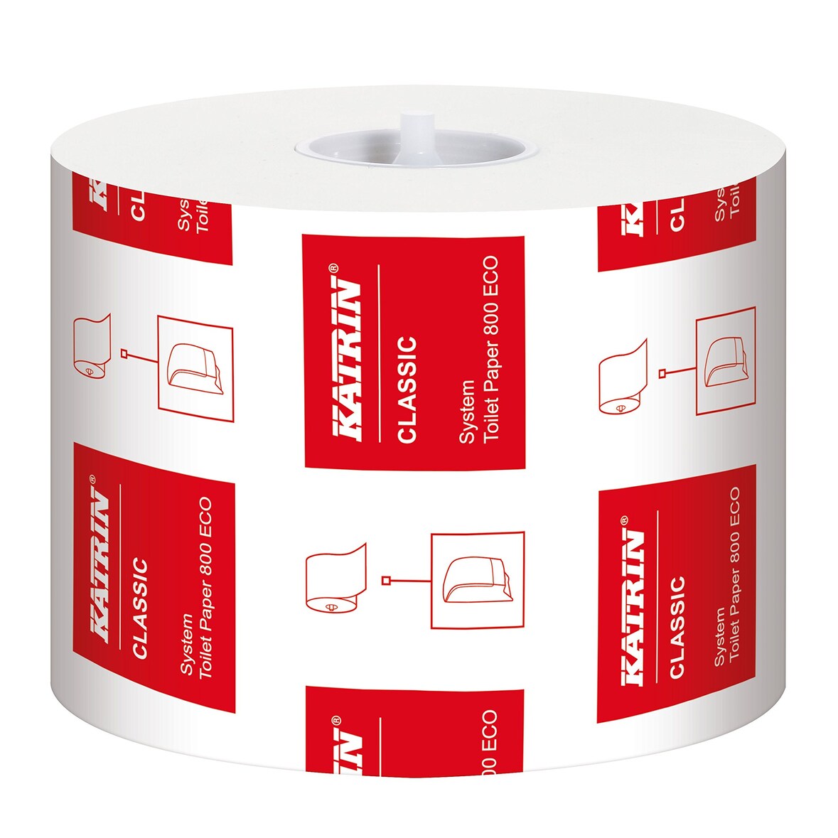 36x KATRIN System Toilettenpapier 800 Blatt ECO 2-lagig, 92 Meter (103424)