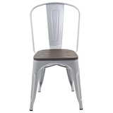 thumbnail of Décoshop26 - Chaise de salle à manger style industriel factory métal gris et assise en bois 04_0002024