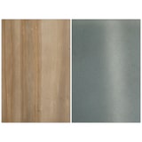 thumbnail of Beistelltisch HWC-L76, Kommode Nachttisch Schrank, Industrial Massiv-Holz MVG 60x50x40cm, natur mit Metall-Optik