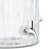 thumbnail of Relaxdays Getränkespender, Limobehälter 5L, Rauten-Design, Zapfhahn und Deckel, Wasserspender, aus Glas, transparent