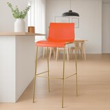 thumbnail of Barhocker Hover Kunststoff Vierfußgestell Gold orange