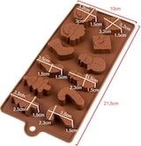 thumbnail of Silikonform Weihnachten - braun 21,5x10x1,5cm - Silikon Form Backen, Seife & mehr - Backform