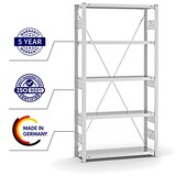 thumbnail of PROREGAL Fachbodenregal Stecksystem | Grundregal | HxBxT 200x100x30cm | 5 Ebenen | Fachlast 300 kg | Einseitig nutzbar | Lichtgrau