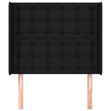 thumbnail of vidaXL Kopfteil mit Ohren Schwarz 93x16x118/128 cm Stoff