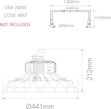 thumbnail of Industrielle LED-Lampe UFO LENS DALI 200W 100-260V