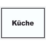 thumbnail of Küche Aufkleber mit Text Kitchen cucina waagerecht A8 (52x74mm)