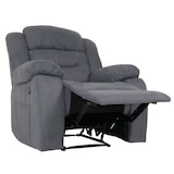 thumbnail of Fernsehsessel HWC-J57, XXL Relaxsessel TV-Liegesessel Nosagfederung Wildleder-Optik Stoff/Textil bis 200kg ~ graublau