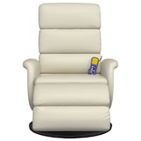 thumbnail of vidaXL Massagesessel mit Fußteil Creme Kunstleder