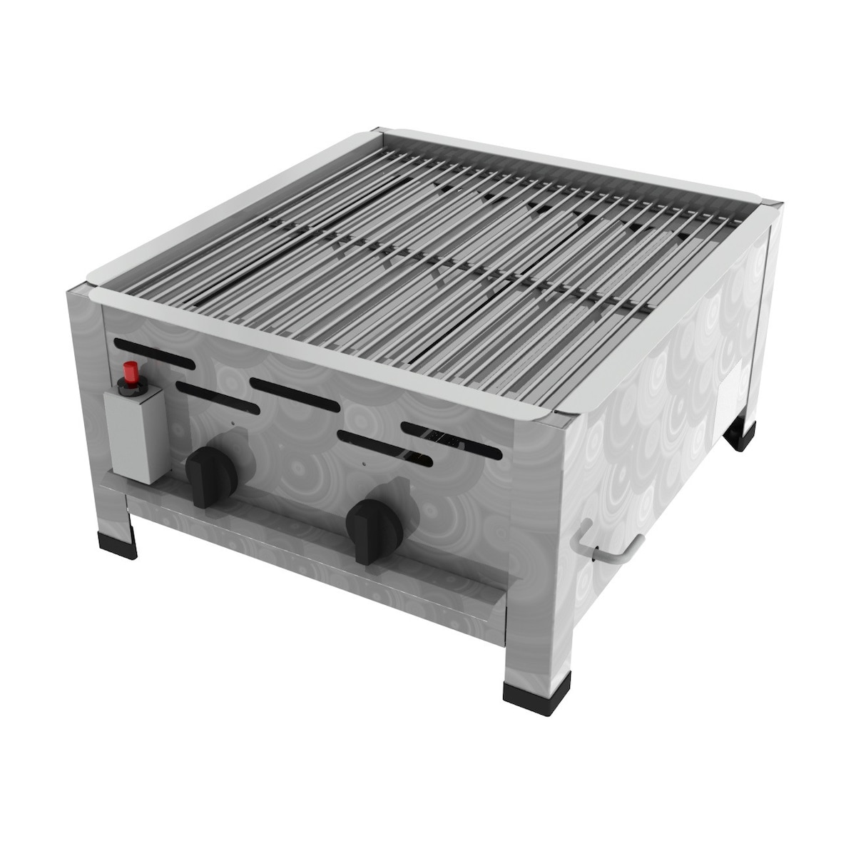 ChattenGlut Professional Gastrobräter 2-flammig Tischgerät 7,3kW und Rost