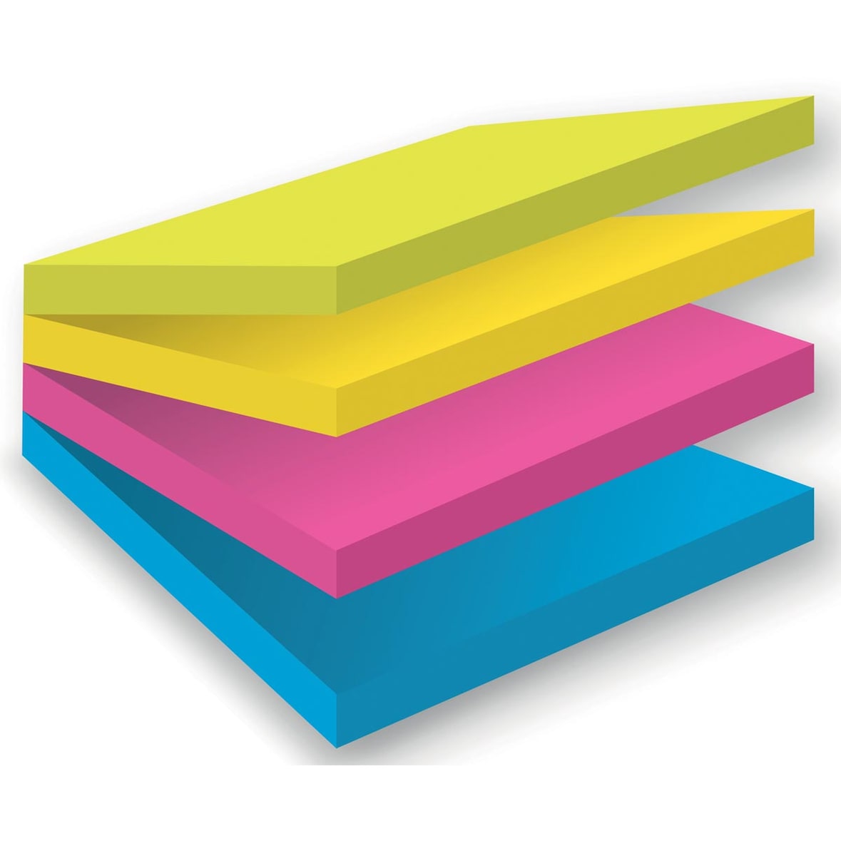 POST-IT Cube de 4 blocs Super Sticky Easy Select 74 feuilles lignées 76 x 76 mm