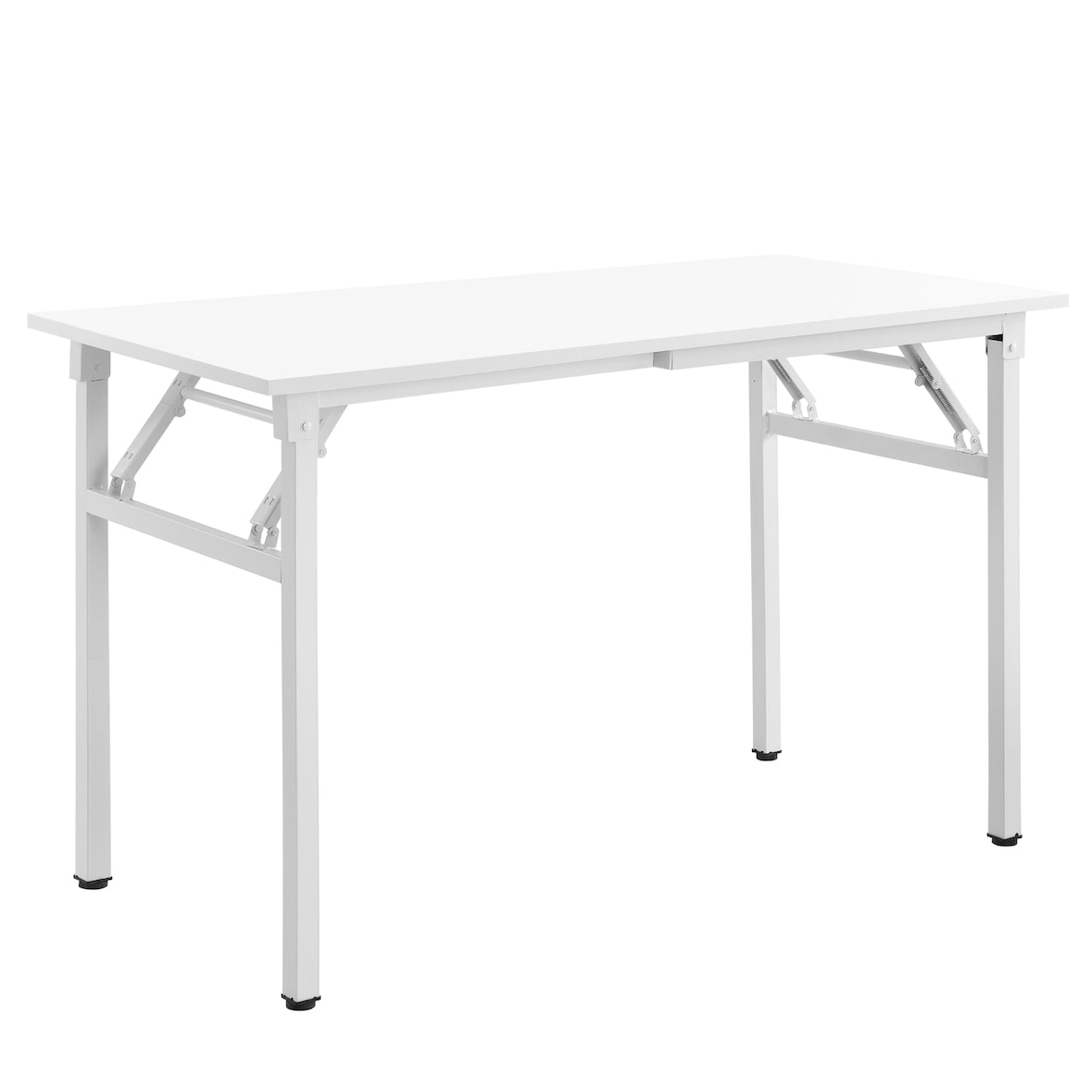Helloshop26 - Mesa de comedor de cocina plegable altura regulable para 4 personas 120 cm color blanco 03_0004361