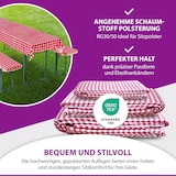 thumbnail of Bierbankauflagen-Set, Auflage Tischdecke 3-teilig Rot/Weiß