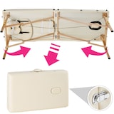 thumbnail of Helloshop26 - Opklapbare massagetafel met 2 delen 7,5 cm dik beige 2008132