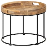 thumbnail of Couchtisch Mangoholz Massiv und Stahl | vidaXL : Farbe - Braun und Schwarz