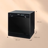 thumbnail of Amazonia 8 Geschirrspülmaschine 1620 Watt 8 Maßgedecke 49 dB Aquastop Schwarz