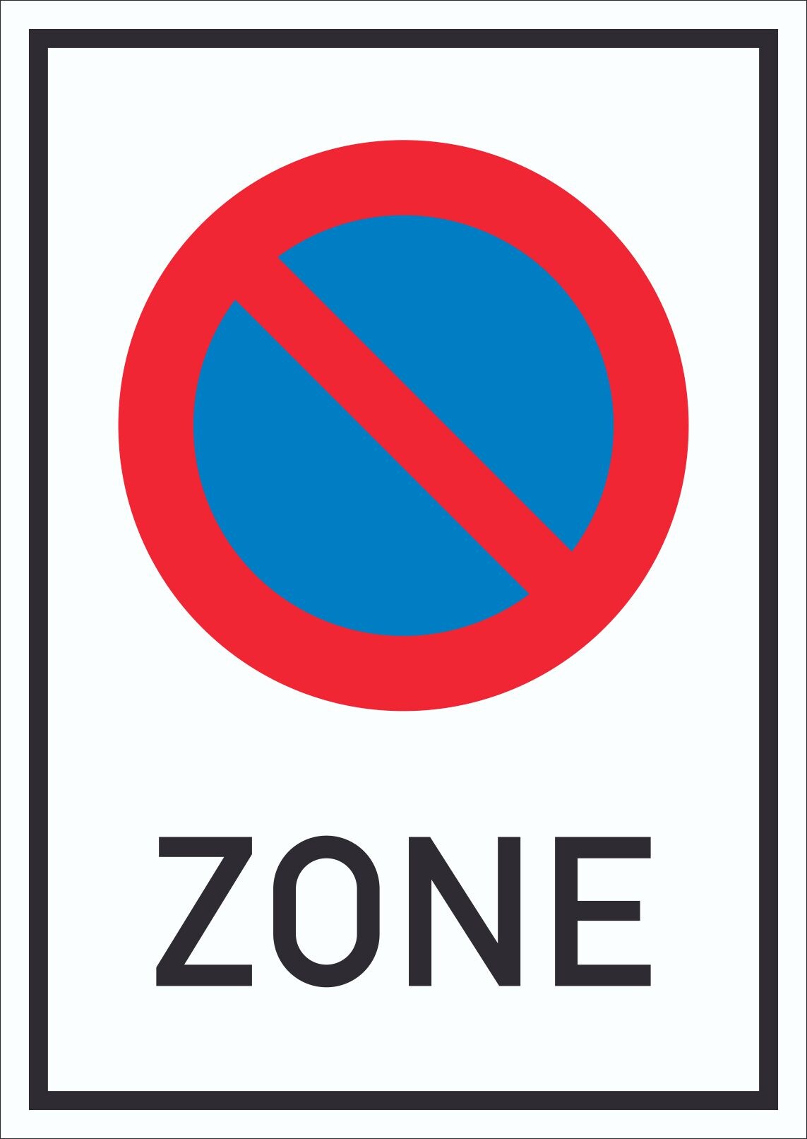 Beginn Eingeschränktes Haltverbot Schild A4 Rückseite selbstklebend