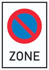 thumbnail of Beginn Eingeschränktes Haltverbot Schild A4 Rückseite selbstklebend