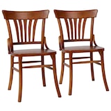 thumbnail of Lot de 2 chaises style scandinave en bois d'orme foncé - Oviala