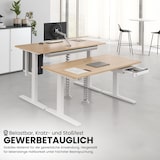 thumbnail of bümö elektrisch höhenverstellbarer Schreibtisch 180x80 cm in Buche, Gestell weiß - Sitz & Stehschreibtisch mit Memoryfunktion, elektrischer Stehtisch