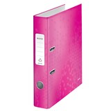 thumbnail of Leitz 180° WOW Ordner Schmal DIN A4 52 mm Rosa 2 Ringe 1006 Pappkarton Glänzend Hochformat